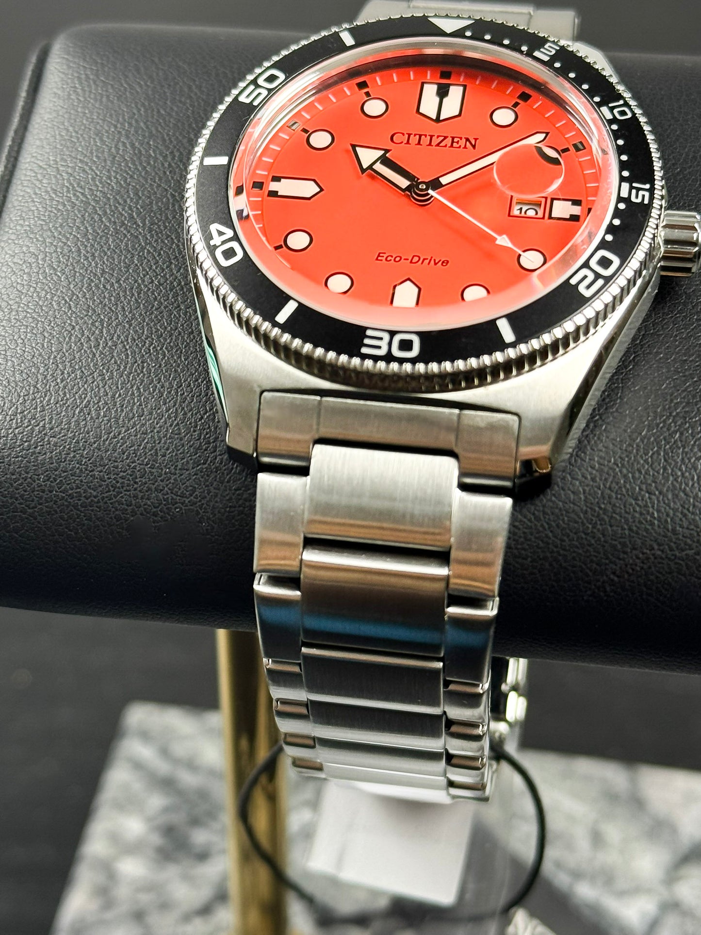 Citizen Marine Eco Drive Orange Dial