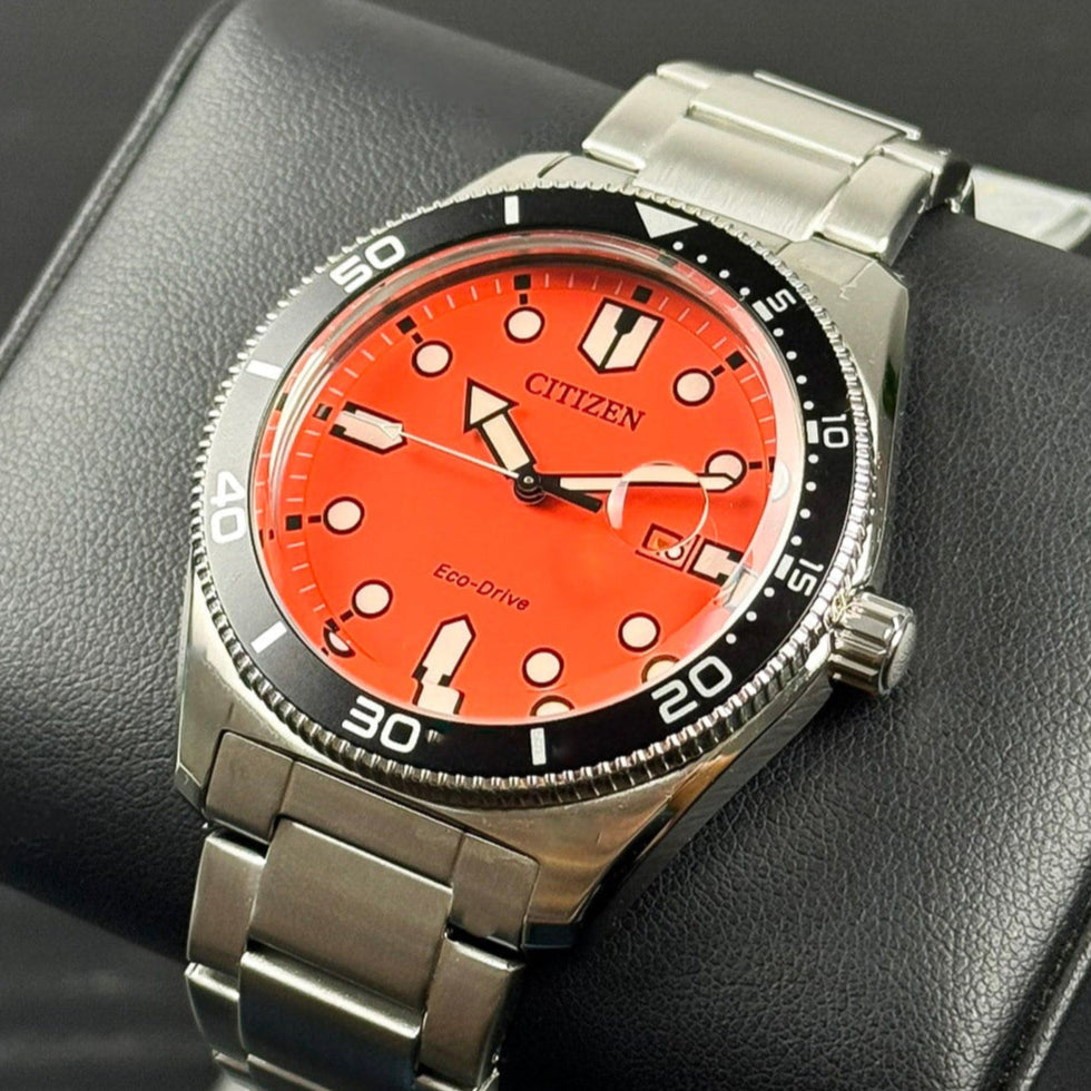 Citizen Marine Eco Drive Orange Dial