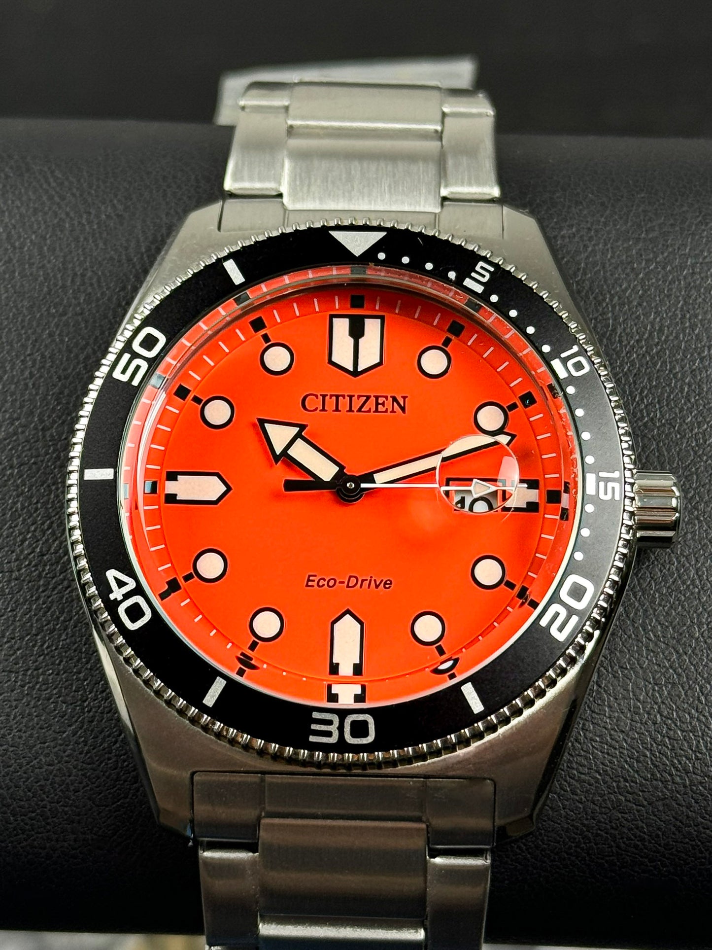 Citizen Marine Eco Drive Orange Dial