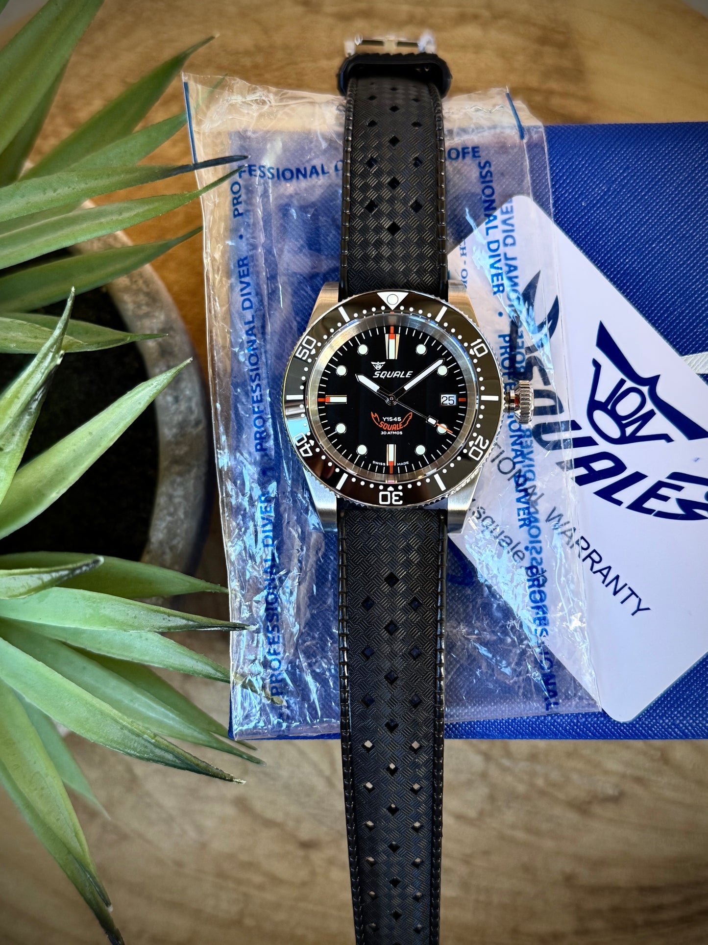 Squale 1545 Black Rubber