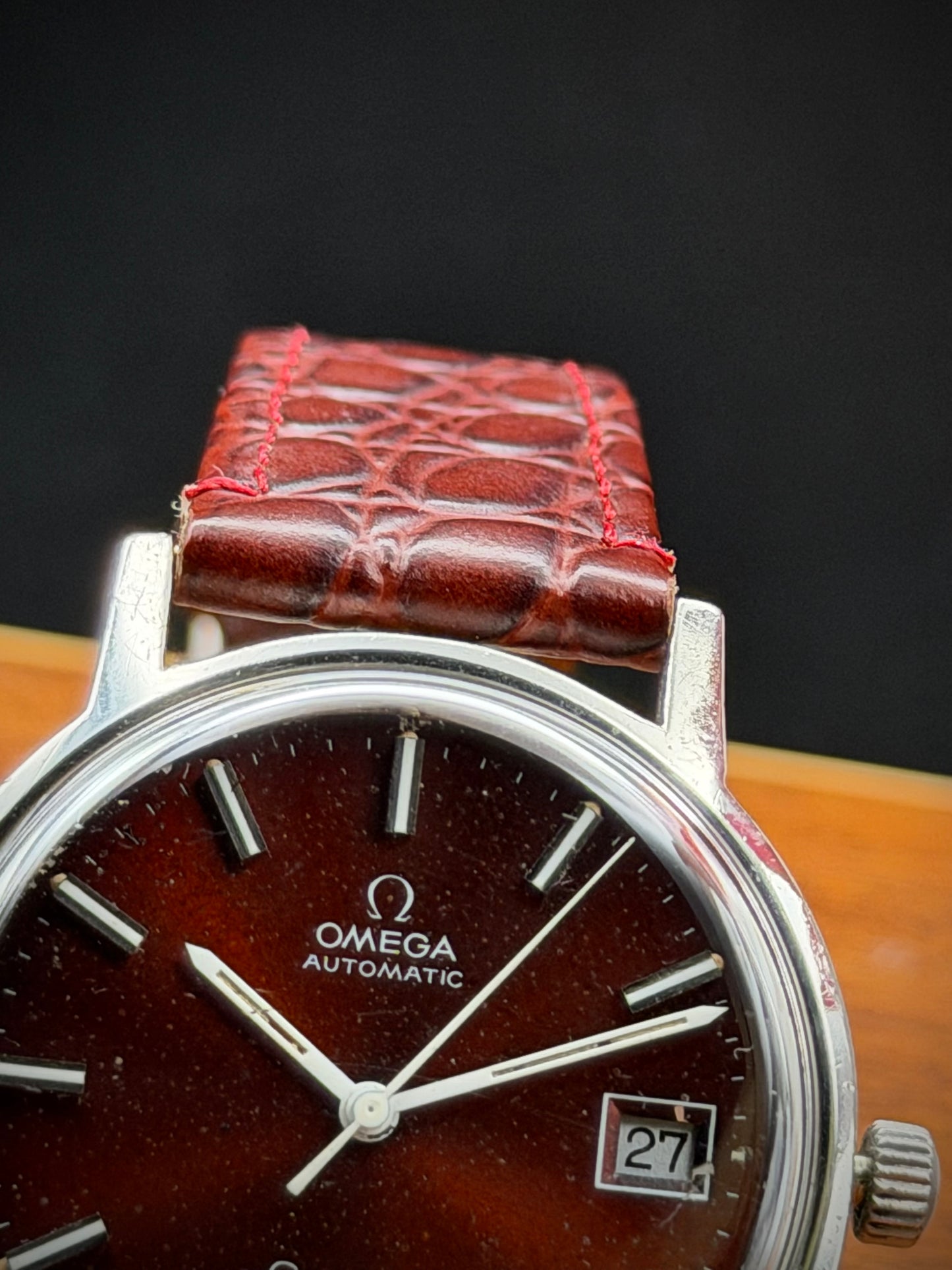 Omega Geneve Burgundy Dial