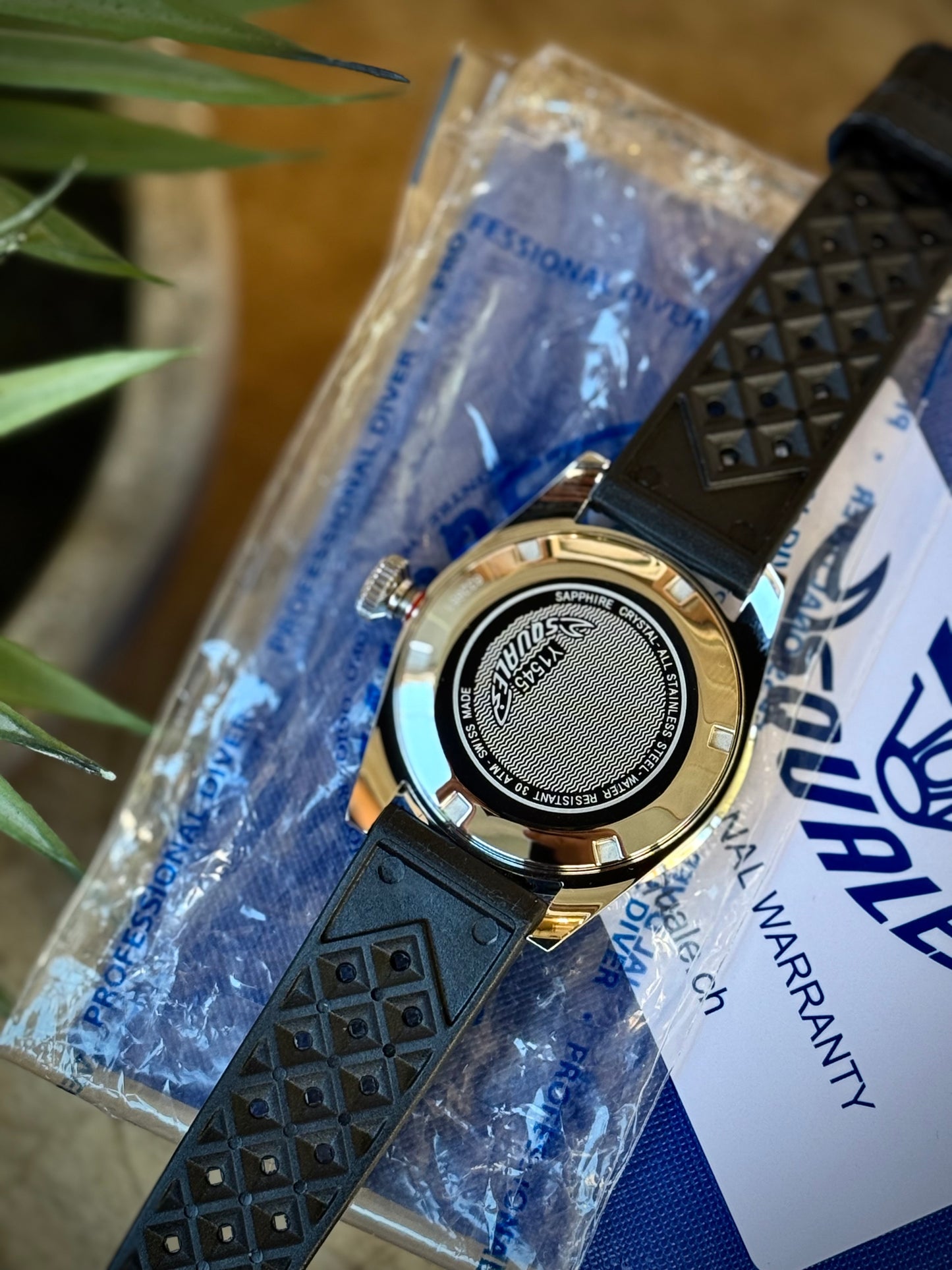 Squale 1545 Black Rubber