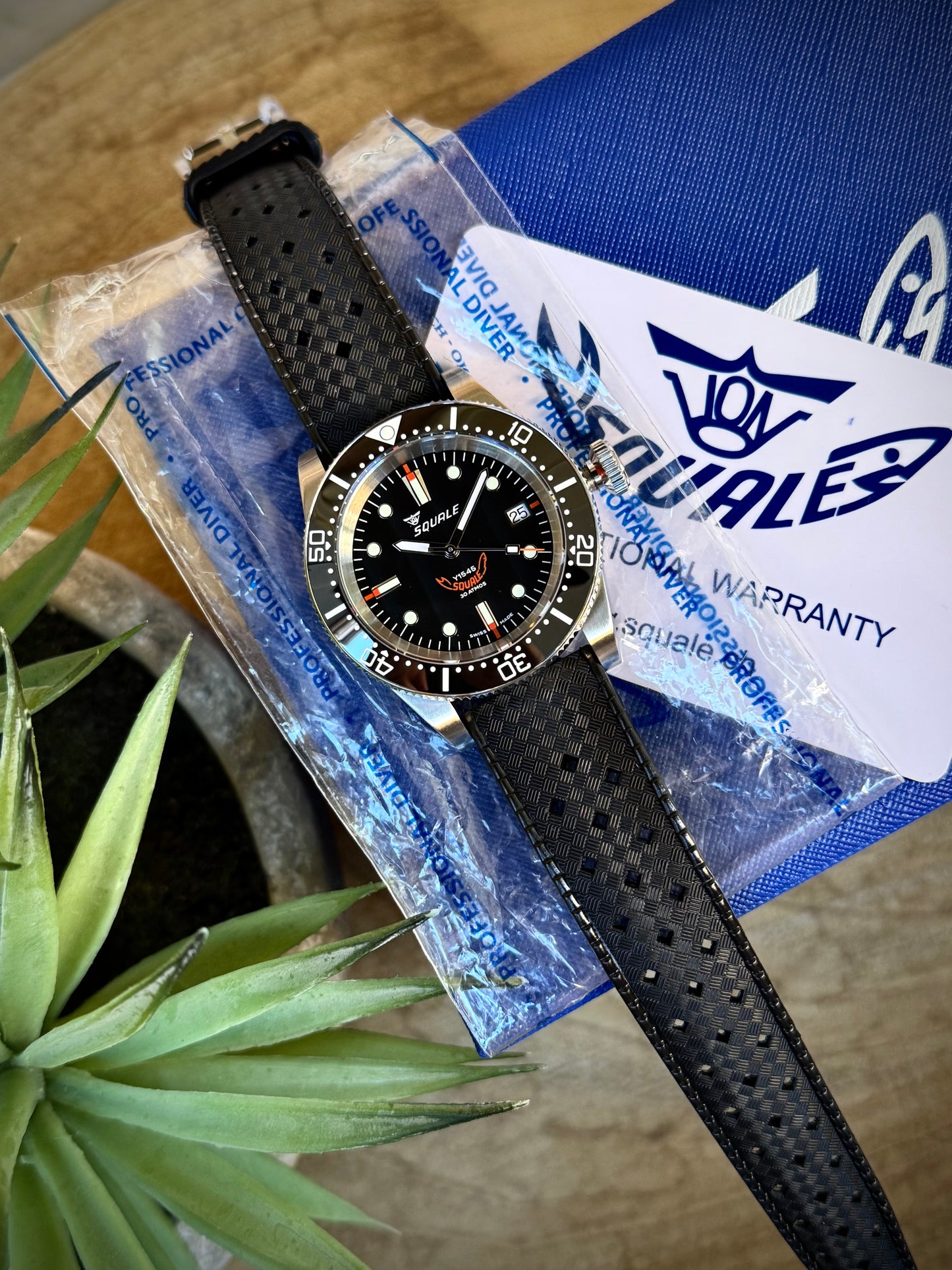 Squale 1545 Black Rubber