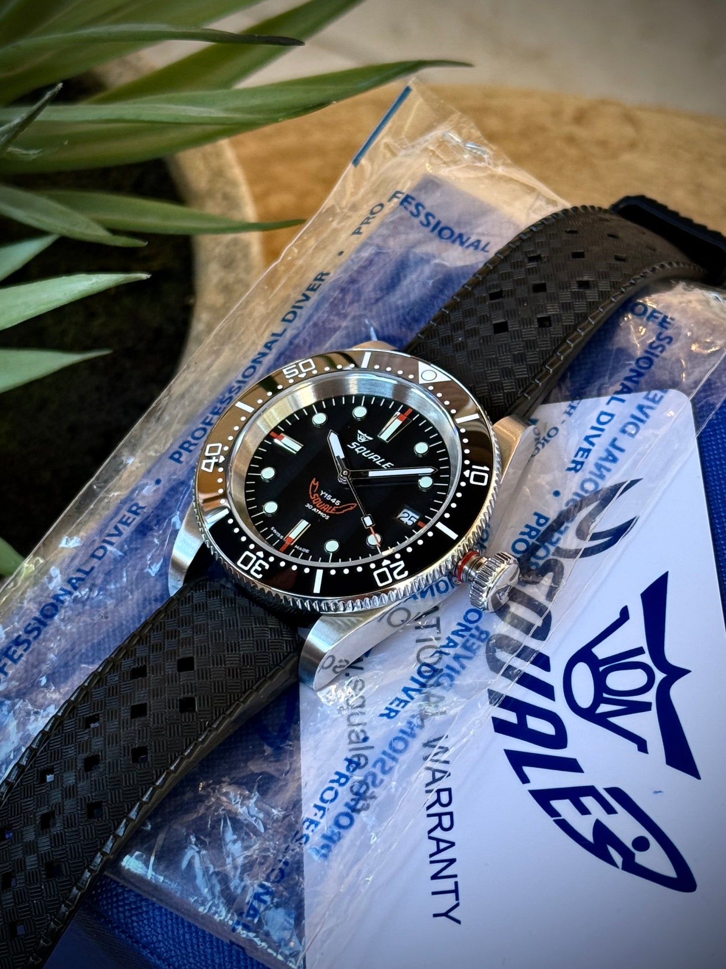 Squale 1545 Black Rubber